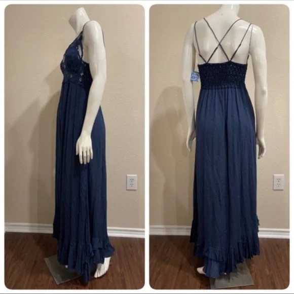 Free People ADELLA MAXI SLIP DRESS - Picture 11 of 11